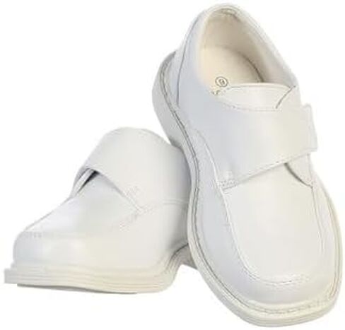 Pink Princess White Boys Dress Shoes - First Communion Slip On Loafers - Blancos Zapatos para Primera Comunión Niños in Kuwait