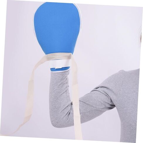 VALICLUD 2Pcs Prevent Finger Hurt Gloves Mitts for Elderly Patients Easy to Clean Hand Protectors Fixed Safety Gloves Blue in Saudi Arabia