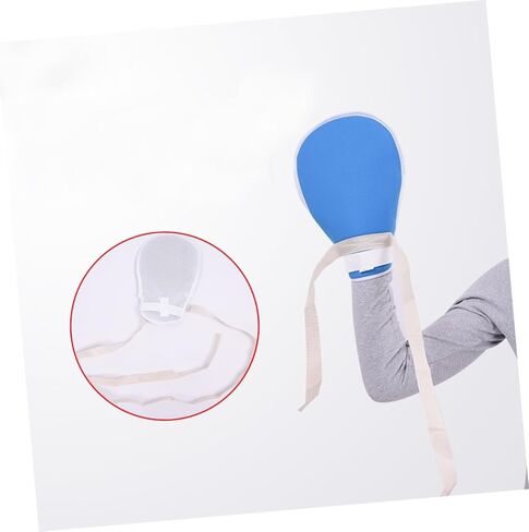 VALICLUD 2Pcs Prevent Finger Hurt Gloves Mitts for Elderly Patients Easy to Clean Hand Protectors Fixed Safety Gloves Blue in Saudi Arabia