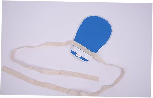 VALICLUD 2Pcs Prevent Finger Hurt Gloves Mitts for Elderly Patients Easy to Clean Hand Protectors Fixed Safety Gloves Blue in Saudi Arabia