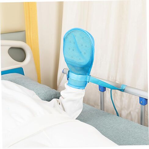 2Pcs Gloves for Elderly Protection Breathable Hand Control Mitts Finger Safety Fixing Protectors in Saudi Arabia