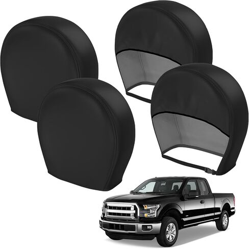 يغطي إطارات PVC 4pcs متوافق مع 2015-2020 Ford F-150 ، أغطية العجلات الثقيلة في جميع الأحوال الجوية لمدة 32-33 بوصة in Kuwait