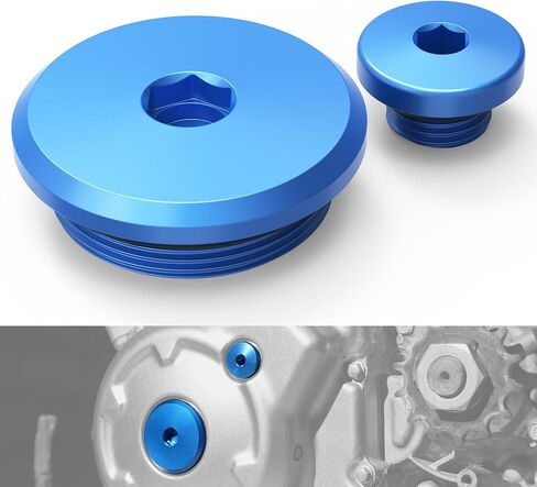 NICECNC Enine Plug Aluminum Compatible with Yamaha YZ250F 2014-2023 YZ450F 2010-2023 YZ250FX 2015-2023 YZ450FX 2016-2023 Raptor 700R 2011-2012 Raptor 700/R/SE 2014-2023,See Fitment in Saudi Arabia