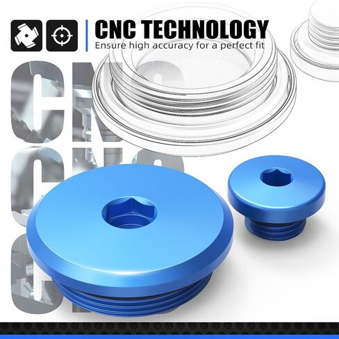 NICECNC Enine Plug Aluminum Compatible with Yamaha YZ250F 2014-2023 YZ450F 2010-2023 YZ250FX 2015-2023 YZ450FX 2016-2023 Raptor 700R 2011-2012 Raptor 700/R/SE 2014-2023,See Fitment in Saudi Arabia
