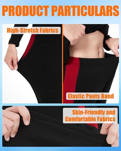 Heated Underwear - Women and Men Elastic Heated Thermal Underwear Pants Set, Upgraded 7.4V 2PCS Battery Pack in Kuwait