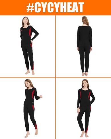 Heated Underwear - Women and Men Elastic Heated Thermal Underwear Pants Set, Upgraded 7.4V 2PCS Battery Pack in Kuwait