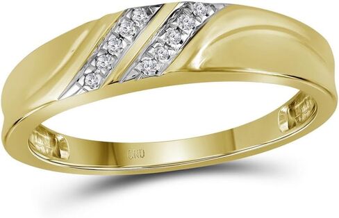 المجوهرات من Lux 10K Gold Gold Diamond Cluster مطابقة الثلاثي فرقة خاتم الزواج الخاصة به 1/3 CTTW ، الحجم النسائي: 5-9 ، الحجم الحجم: 8-12 in Saudi Arabia