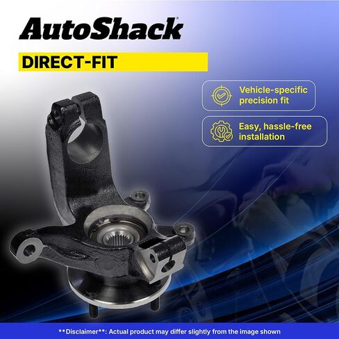 AutoShack Front Left Steering Knuckle for 2005-2012 Ford Escape 2005-2011 Mercury Mariner Mazda Tribute 2.5L 3.0L V6 4WD FWD | Driver Side | 5-Lug | Wheel Bearing Hub Assembly Replacement KN798407 in Saudi Arabia