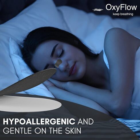 OxyFlow Nasal Strips for Breathing- for Sensitive Skin, Nose Strips for Snoring, Nasal Congestion Relief, Nasal Tape, Breathe Right, Athletic Nasal Strips, Extra Strength, Universal Fit. in Saudi Arabia