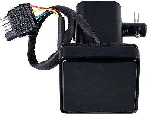 Trailer Hitch Receiver Cover with 15-LED Tailight Brake Stop Light fit 2" Receiver in Saudi Arabia
