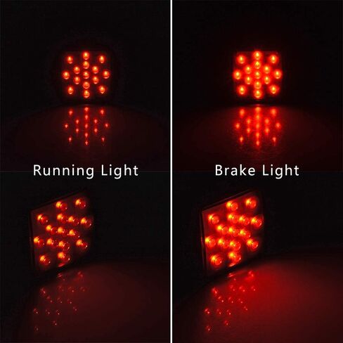 Trailer Hitch Receiver Cover with 15-LED Tailight Brake Stop Light fit 2" Receiver in Saudi Arabia