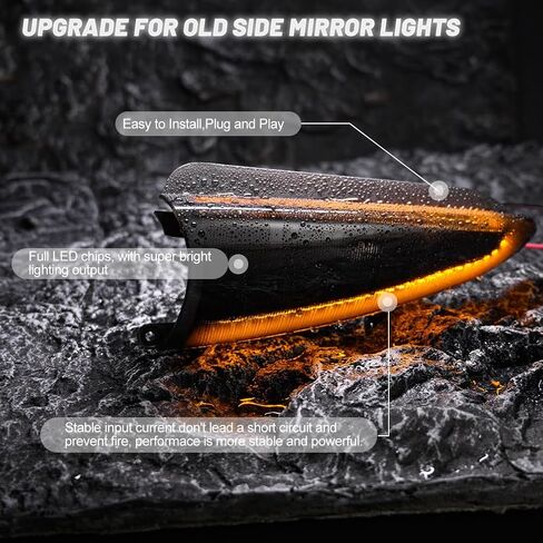 NJSBYL Lens Side Side Mirror Puddle Lights لعام 2003 2004 2005 2006 F-Ord Expedition و Lincoln Navigator Amber LED LED LAFT LISED LIME in Saudi Arabia