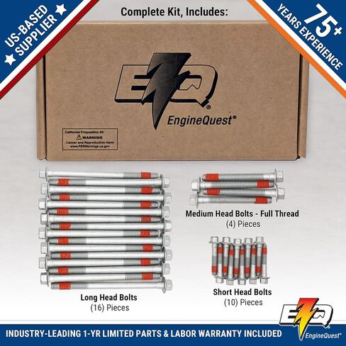 LS Cylinder Head Bolt Set | Fits 1999-2003 LS 4.8L, 5.3L, 5.7L, 6.0L Engines | Direct Replacement for LS1, LS6, LQ4, LQ9, LM7 | Complete Kit for Both Heads in Saudi Arabia