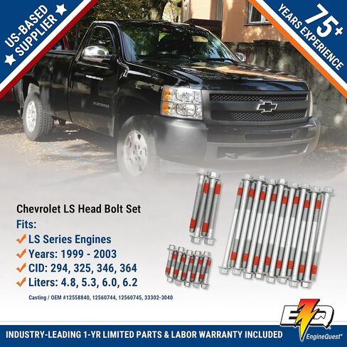 LS Cylinder Head Bolt Set | Fits 1999-2003 LS 4.8L, 5.3L, 5.7L, 6.0L Engines | Direct Replacement for LS1, LS6, LQ4, LQ9, LM7 | Complete Kit for Both Heads in Saudi Arabia