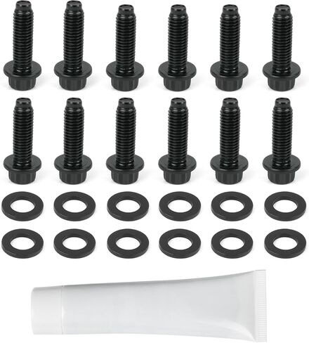 Up Pipe Bolt Set 12 for 2001-2016 GMC Sierra 2500/3500 Duramax,2001-2016 Chevrolet Silverado 2500/3500 6.6L LBY LLY LBZ LMM LML Duramax Diesel in Saudi Arabia