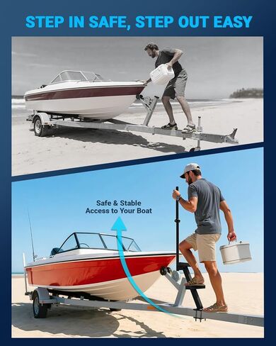 خطوات مقطورة القوارب مع درابزين القوارب الثقيلة سلم خطوة الصعود إلى اللسان 2 خطوات in Kuwait