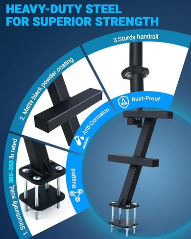 خطوات مقطورة القوارب مع درابزين القوارب الثقيلة سلم خطوة الصعود إلى اللسان 2 خطوات in Kuwait