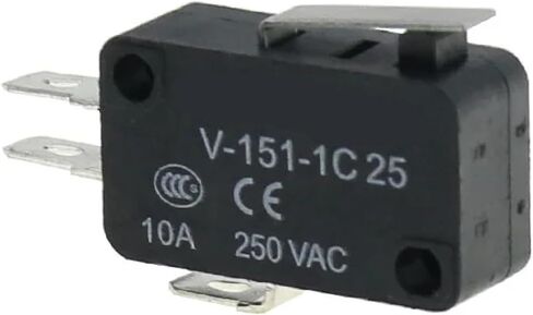 V-15 Series Series Micro Limit Switch ، 10A 250VAC ، جهات اتصال فضية (V 153 1C25) in Saudi Arabia