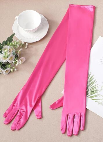 Long Opera Party Gloves for Women - 1920s Elbow Length Gloves for Evening Dress for Halloween (21.6 inch) in Kuwait