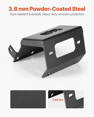 Vevor Winch Mount ، سعة Winch من 2000-3600 رطل ، Hitch Hitch Winch Mount للاختيار هوندا فورمان ومربية الموديلات روبيكون (2014-2021) ، 2 تصميم ثقب التثبيت ، الفولاذ المطلي بالمسحوق ، الأسود ، in Saudi Arabia
