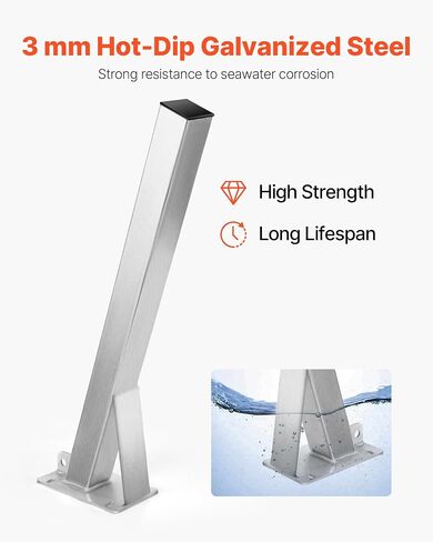 VEVOR Boat Trailer Winch Stand, 3 x 3 x 34-inch Winch Posts, Boat Winch Mount with U-Bolts for 3 Inches W x 3-4 Inches H Trailer Tongue, Galvanized, Fit for Jet Ski, Sailboat, Fishing Boat, Speedboat in Saudi Arabia