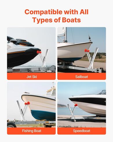 VEVOR Boat Trailer Winch Stand, 3 x 3 x 34-inch Winch Posts, Boat Winch Mount with U-Bolts for 3 Inches W x 3-4 Inches H Trailer Tongue, Galvanized, Fit for Jet Ski, Sailboat, Fishing Boat, Speedboat in Saudi Arabia