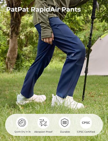 PATPAT Kids Hiking Pants – Quick-Dry Waterproof Pants for Boys Girls Casual Outdoor, with Reinforced Knees, Cinchable Ankles in Saudi Arabia