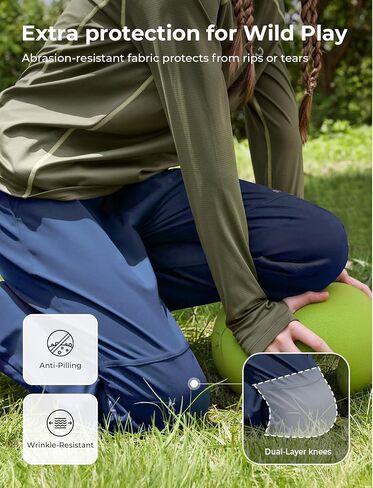 PATPAT Kids Hiking Pants – Quick-Dry Waterproof Pants for Boys Girls Casual Outdoor, with Reinforced Knees, Cinchable Ankles in Saudi Arabia