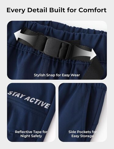 PATPAT Kids Hiking Pants – Quick-Dry Waterproof Pants for Boys Girls Casual Outdoor, with Reinforced Knees, Cinchable Ankles in Saudi Arabia