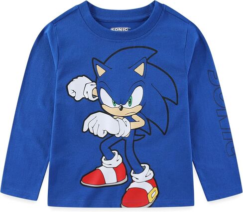 SEGA Sonic The Hedgehog Boys 4 Pack Long Sleeve Shirt for Big Kids in Saudi Arabia