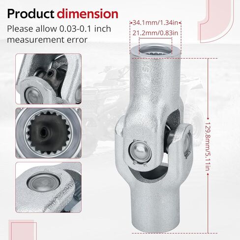 Javik Final Drive Shaft U-e-coint consible متوافق مع Honda Recon 250 Fourtrax 300 Foreman 500/400/450 Rubicon 500 Rancher 400/350 OEM# 40210-HN7-010 in Saudi Arabia