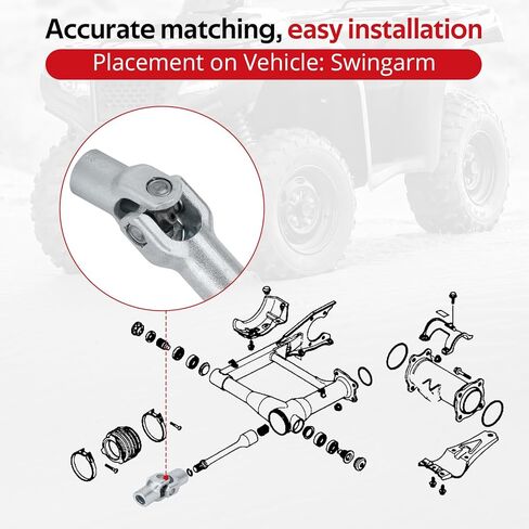 Javik Final Drive Shaft U-e-coint consible متوافق مع Honda Recon 250 Fourtrax 300 Foreman 500/400/450 Rubicon 500 Rancher 400/350 OEM# 40210-HN7-010 in Saudi Arabia