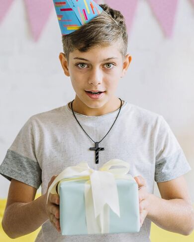 Tarsus Happy 8-16 Year Old Boy Birthday Gifts, Cross Necklace Gifts for Son Grandson Nephew Boys in Saudi Arabia