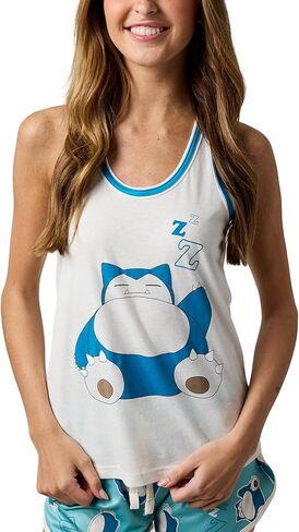 Pokemon Snorlax Napping Women's 2-Pack Racer Tank & Dolphin Shorts Sleep Set in Saudi Arabia