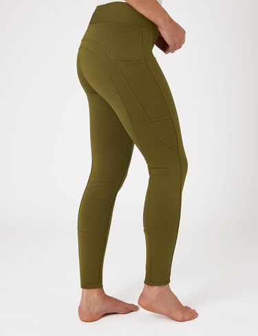 HORZE Active Women's Winter Fleece-Lined Silicone Full Seat Horse Riding Tights in Saudi Arabia