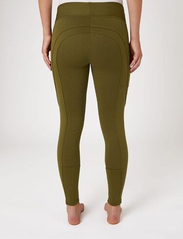 HORZE Active Women's Winter Fleece-Lined Silicone Full Seat Horse Riding Tights in Saudi Arabia