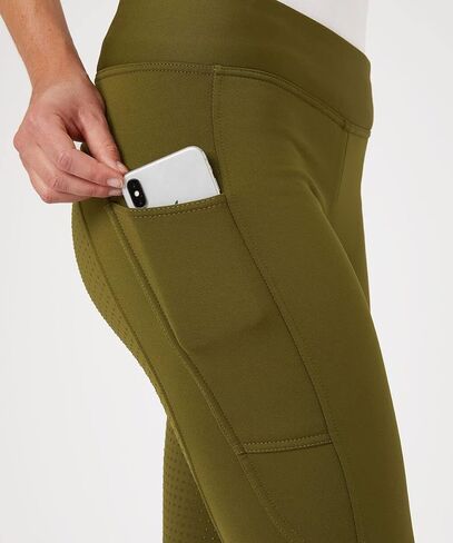 HORZE Active Women's Winter Fleece-Lined Silicone Full Seat Horse Riding Tights in Saudi Arabia