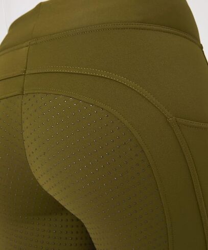 HORZE Active Women's Winter Fleece-Lined Silicone Full Seat Horse Riding Tights in Saudi Arabia