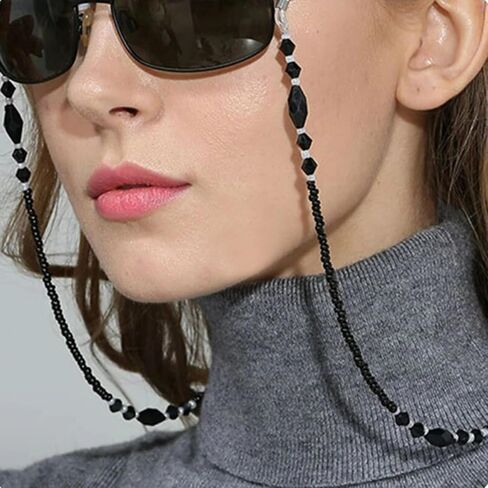 ALBATROSART-HANDMADE Eyeglass Chains Elegant Eyewear Retainer Beaded Eyeglass Strap Holder Eyewear Retainer in Saudi Arabia