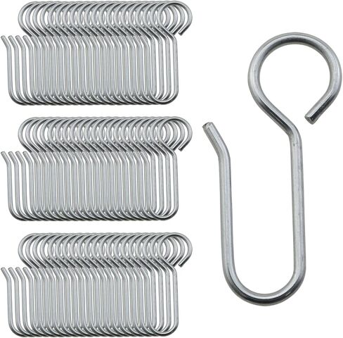 60-Piece Metal Curtain Track Hooks S-Shaped Small Metal Drapery Hooks for Ceiling Drapery Track in Saudi Arabia