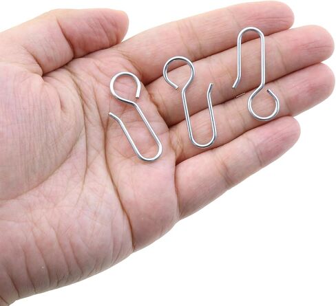 60-Piece Metal Curtain Track Hooks S-Shaped Small Metal Drapery Hooks for Ceiling Drapery Track in Saudi Arabia