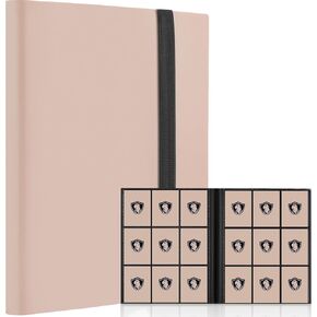 9 Pocket Card Binder, Premium Zip Trading Card Binder, 360 Double Sided Pocket PU Collection Binder, Collector Album, Card Folder for MTG, TCG, Sports Cards, (Pink) in Kuwait