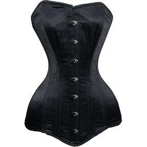ساتان Overbust Corset Top للنساء - الملابس الداخلية Cincher Boned Steel ، ودفع Up Bustior ، بالإضافة إلى ملابس صغيرة الحجم in Saudi Arabia