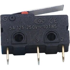 KW11-3Z Micro Switch, 3-Pin Tact Switch, Black, 5A 250V Rating, Straight Handle Design, 10 Pack (100Pcs) in Saudi Arabia