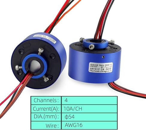 Slip Rings Through Hole Slip Ring 12.7mm4circuit10A Electric Slip Ring Electric Ring Collector Ring Conductive Ring Electric in Kuwait