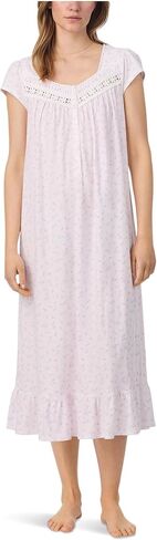 Eileen West Women's Cotton Knit Cap Sleeve Long Nightgown in Saudi Arabia