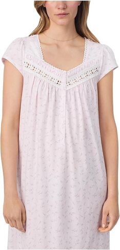 Eileen West Women's Cotton Knit Cap Sleeve Long Nightgown in Saudi Arabia