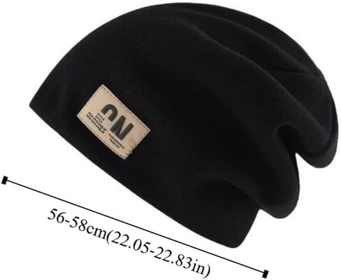 Winter Knitted Baggy Beanie Hat for Women Slouchy Skullies Autumn Winter Warm Ear Warmer Pullover Cap in Saudi Arabia