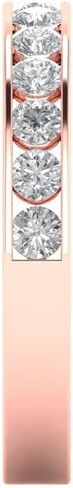 Yellow/Rose/White Solid 14k Gold Stackable Wedding Bridal Engagement Ring Band - Clear Simulated Diamond 0.39Ct Round Cut in Saudi Arabia