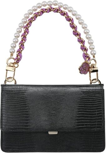 Meprotal Faux Pearl Beads Chain Handbag Pearl Handle Chain Strap 20mm with Lobster Clasp for DIY Handbags Purse Making Accessories, 9-Inch Length in Kuwait